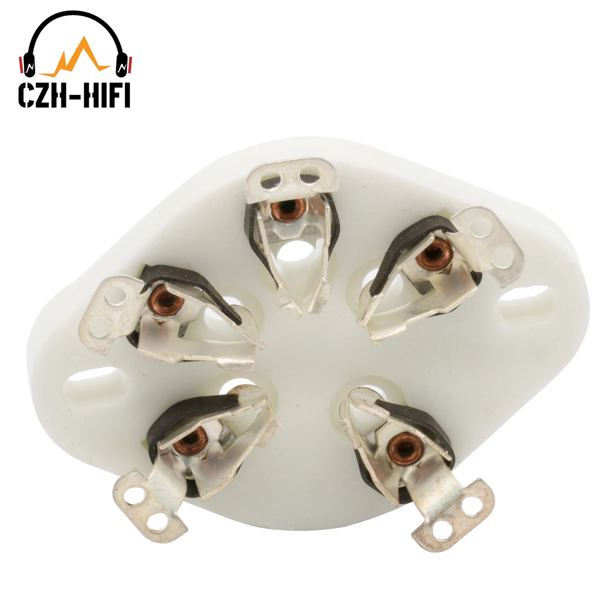 1pc 5pin Ceramic Tube Socket Valve BASE for 807 24 27 37 46 47 56 76 FD422 WE272A WE311A Vintage Audio Amplifier DIY HiFi