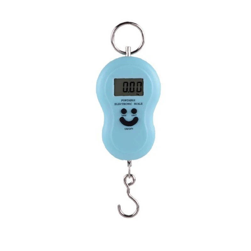 1pcs 50Kg /10g LCD Digital Scales Portable Hanging Scale BackLight Fishing Pocket Electronic Weight Scale Luggage Mini Scale