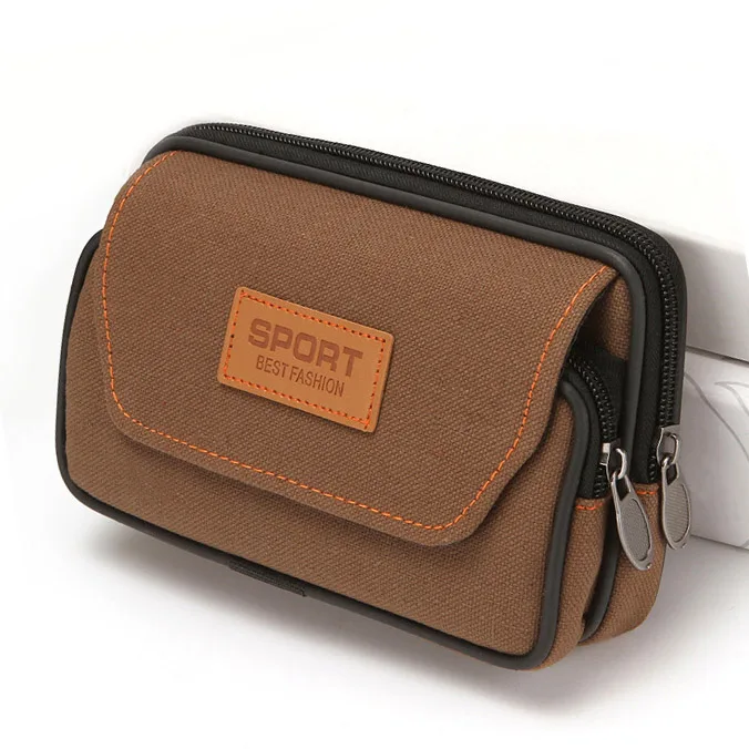 

Men Fannypack Waist Pack Casual Zipper Male Waist Bag Card Holder Phone Packs Belt Fanny Purse Outdoor Sport bags Clutch Purse