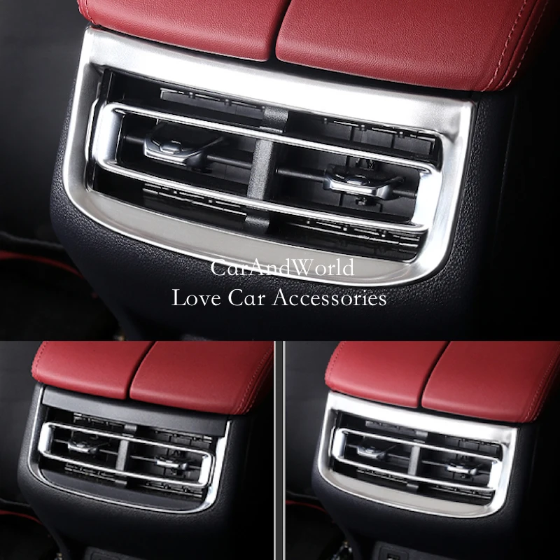 

For Changan CS75plus CS75 Plus 2020-2024 Stainless Steel Rear Row Air Condition Outlet Protector Vent Cover Trim Car Accessories