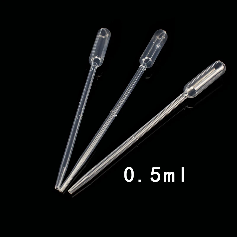 Picture 3: 0.5ml Plastic Pipette Graduated Transparent Dropper for Laboratory Experiment,115mm length 100pcs