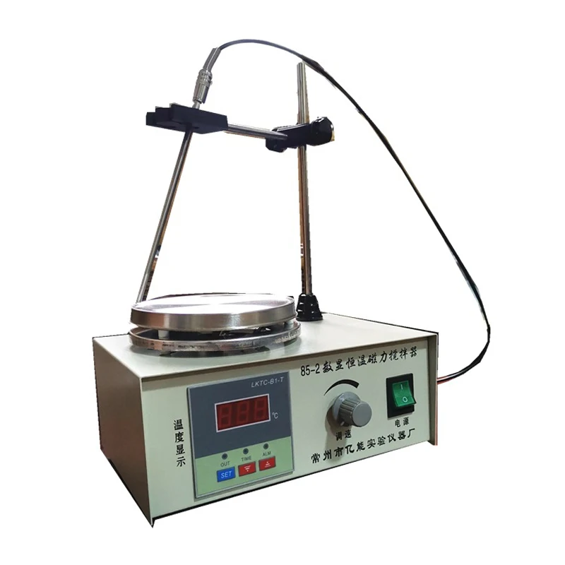 Laboratory Magnetic Stirrer with Heating Control Plate, Digital Display, 85-2, Hot Plate Mixer, 220V, Novelty