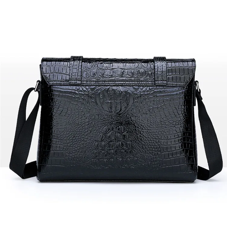 2021 New Fashion Business Men's Handbags Alligator Leather Male Shoulder Bag Vintage Crossbody Luxury Messenger Briefcase Bags