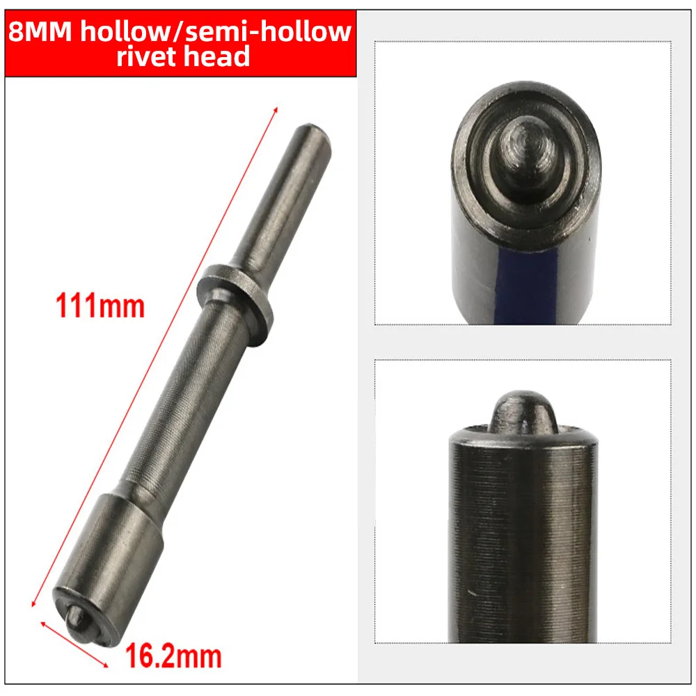 HIFESON 2/3/4/5/6/8MM Pneumatic Rivet Head Semi-Hollow Solid Rivet Head Pneumatic Hammer Traffic Advertising Sign Rivet Head