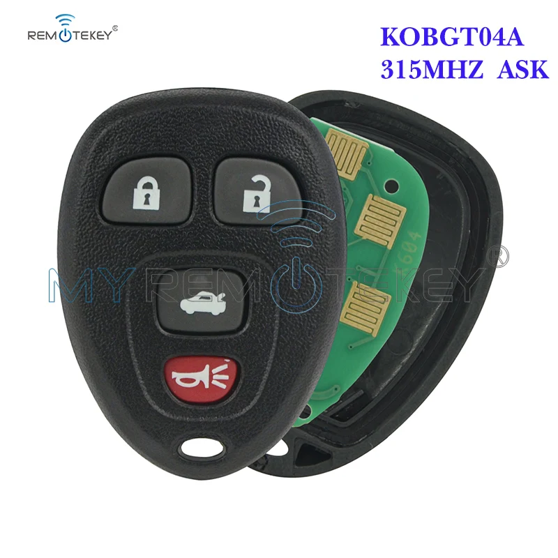 

Remtekey KOBGT04A Smart Key 4 Button 315Mhz For Chevrolet Buick Pontiac 2005 2006 2007 2008 2009 2010 2011 2012