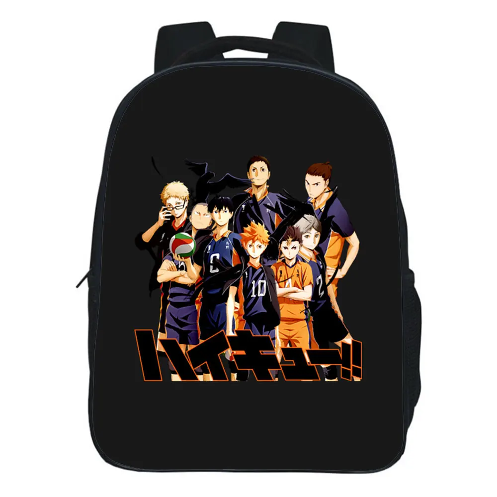 

12 Inch Anime Haikyuu Children Backpack Student Schoolbag Boys Girls Shoulder Bags Orthopedic Mochila FLY OYA KAGEYAMA 9 2