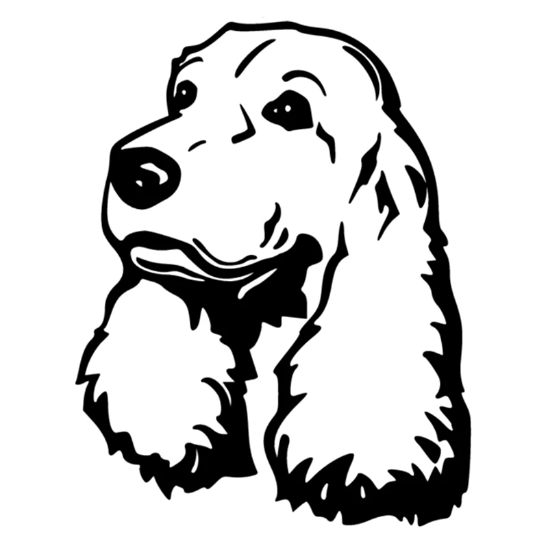 

30627# Spaniel car sticker reflective decal waterproof stickers on car rear bumper window vinyl die cut 4 sizes no background