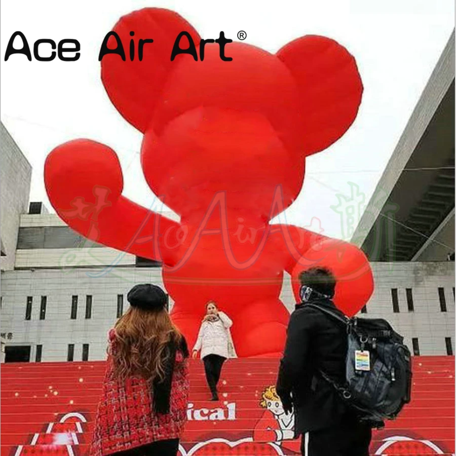 Popular Cute Inflatable Little Bear Cartoon With Air Blower For Valentine's Day/Advertising/Party Decoration Made By Ace Air Art