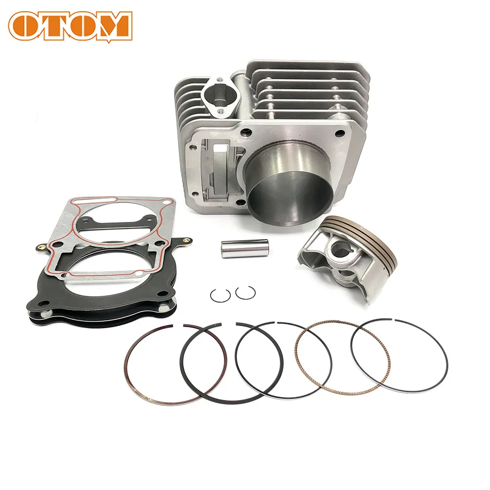 OTOM New Motorcycle Air-Cooled Cylinder Set 74mm Big Bore Cylinder Piston Ring Pin Gasket For ZONGSHEN 250CC Upgraded to 300CC