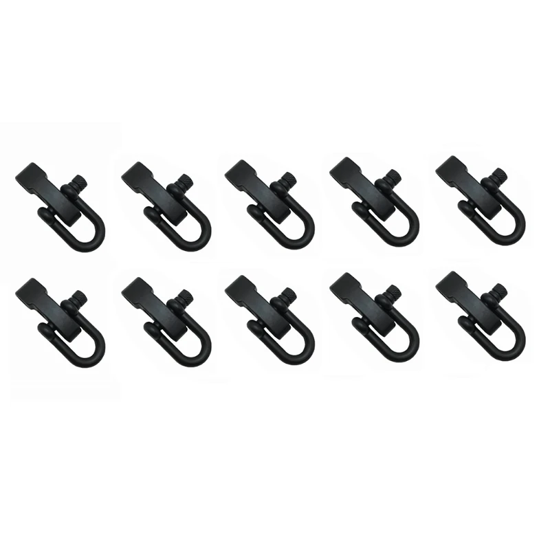 10 Pcs Metal Adjustable Anchor Shackle Emergency Umbrella Rope Buckle Survival Paracord Bracelet Buckle N58B