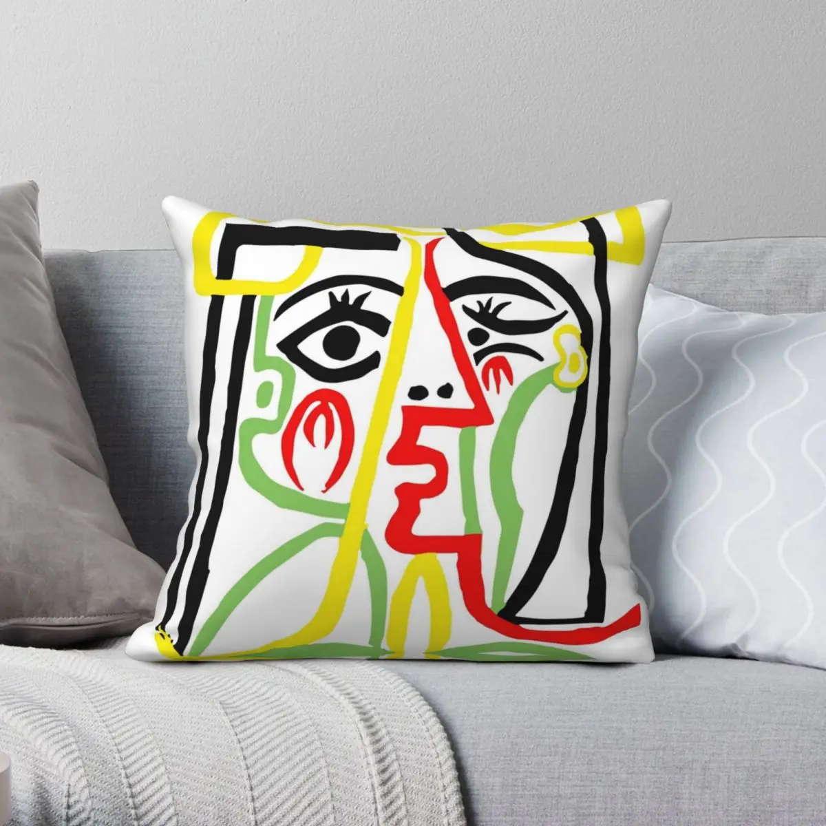 

Pablo Picasso Jacqueline With Straw Hat Square Pillowcase Polyester Linen Velvet Creative Zip Decorative Throw Pillow Case Room