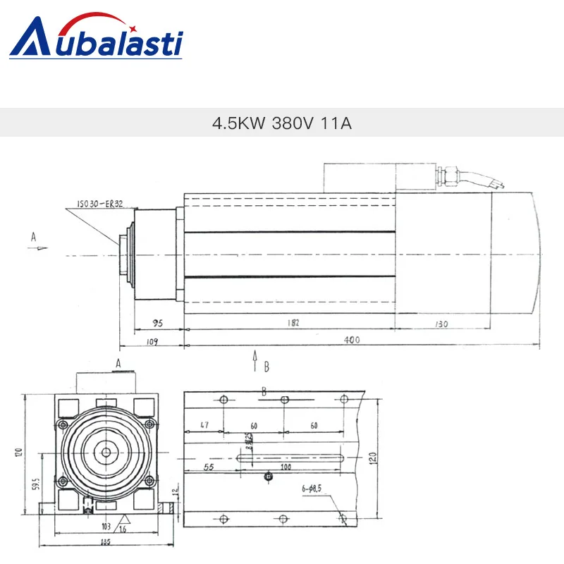 CNC ATC Spindle Motor 4.5kw 7.5kw Automatic Tool Change spindle Air Cooled Spindle 380V Spindle iso30 for CNC Wood Machine tools