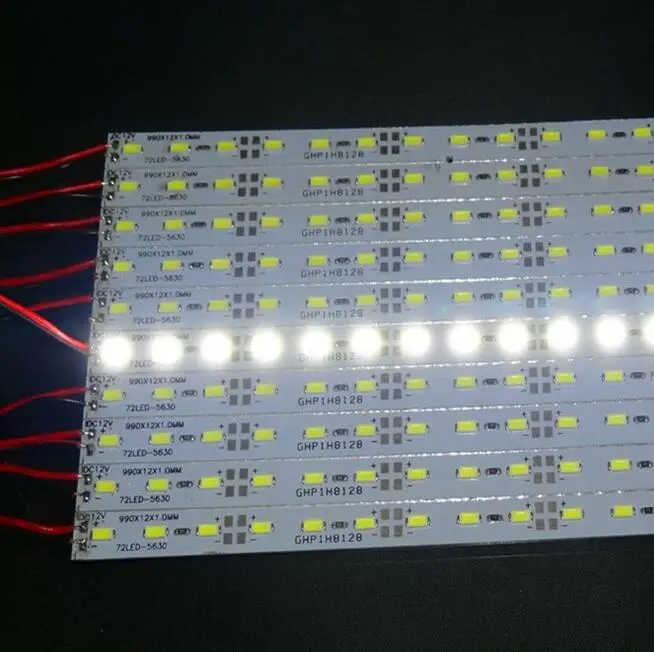 SMD 5630 Led Bar Aluminum PCB IP20 Non Waterproof 0.5 Meters Led Rigid Strip 36led/0.5m DC 12V For Showcase Decoration