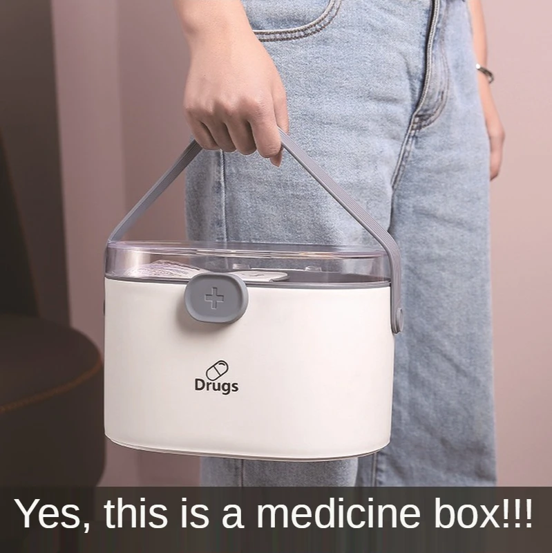 

Large Family Medicine Box Portable Multi-layer Plastic Storage Box First Aid Box Family Emergency Medicine Box Medical Box