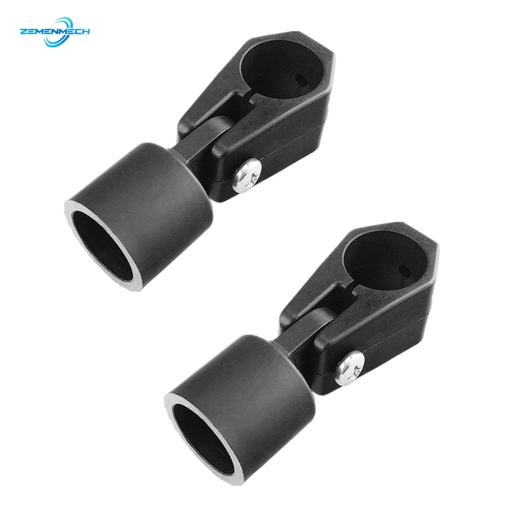 2X Boat Accessories Nylon Slide Cap Slide Sleeve Pipe Boat Bimini Top Fitting Eye End Cap Jaw Clamp External Eye End Canopy Tube