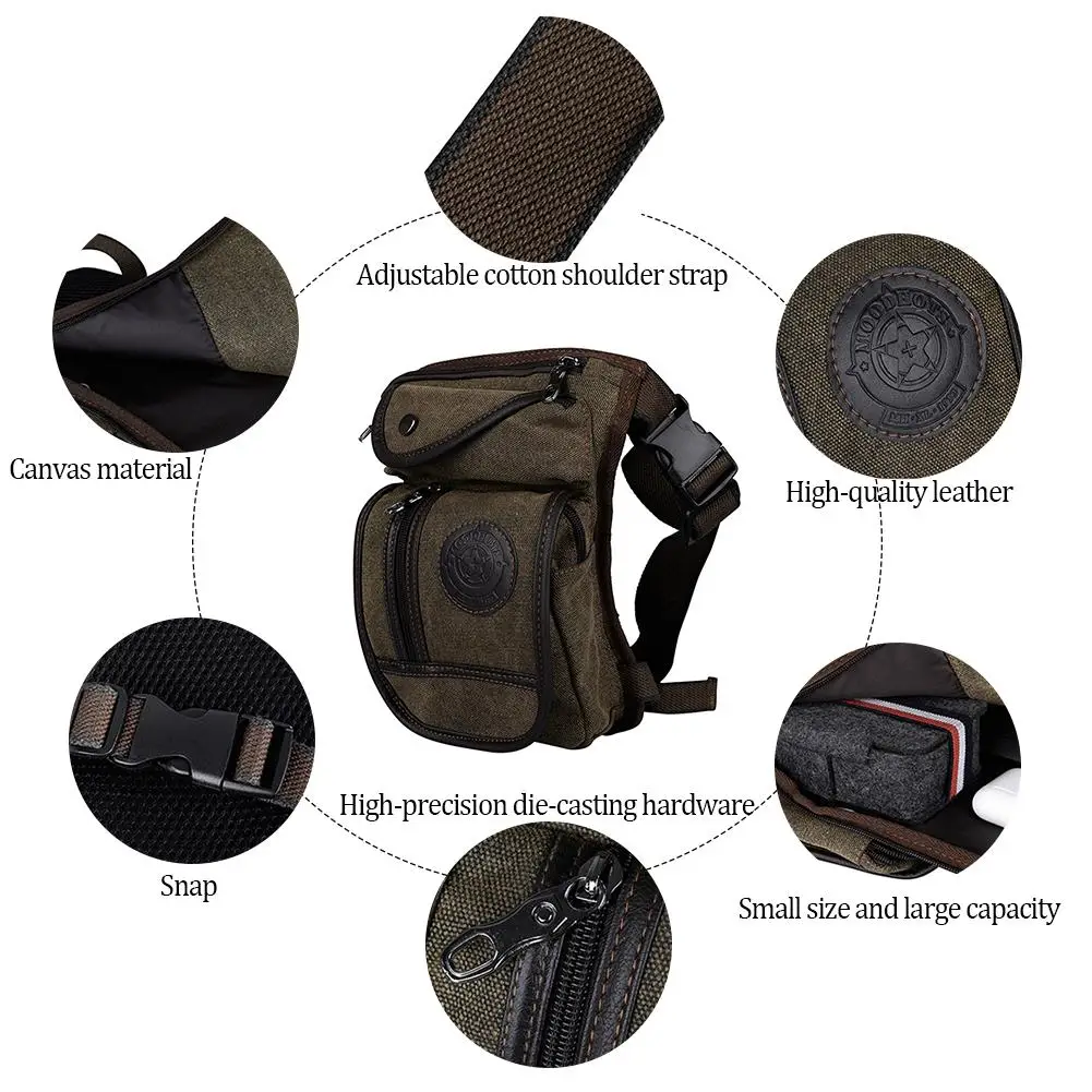 Waterproof Motorcycle Leg Bag Buckle Design Canvas Funny Drop Belt Pouch Waist Bag Motorcycle Saddle Bag Tactical Thigh Packs