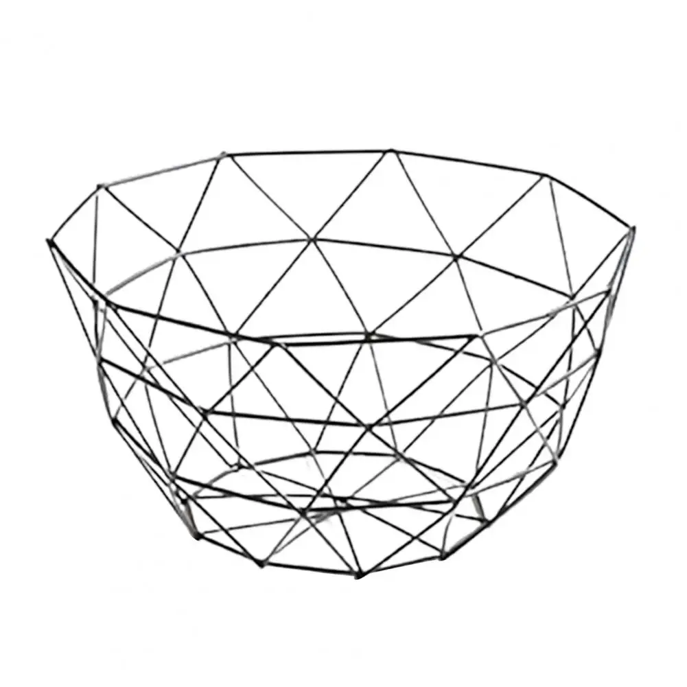 Iron Fruit Tray Kitchen Storage Basket Table Candy Bowl Home Decor Organizer