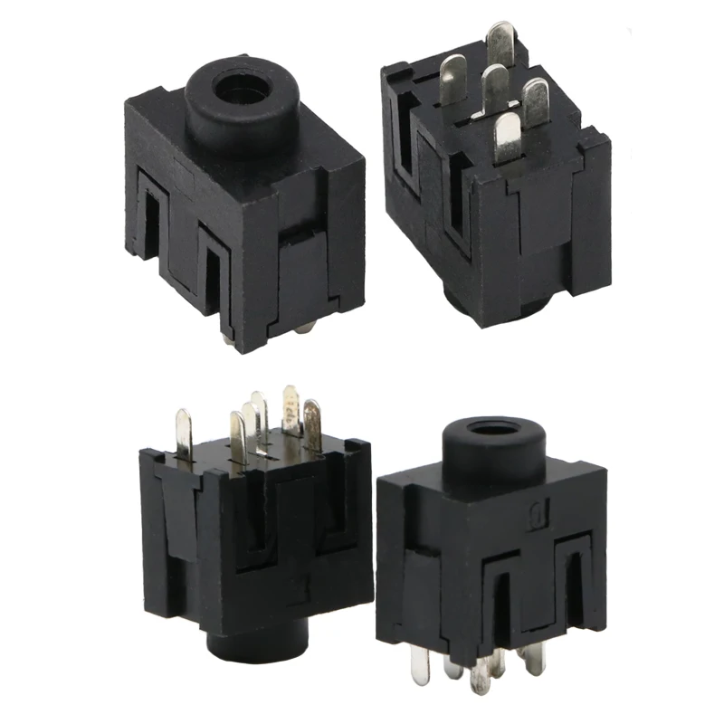 10Pcs Pj-333-5p 3.5Mm Female Audio Konektor 5Pin DIP Stereo Jack Socket Audio Jack Konektor PJ333-6p