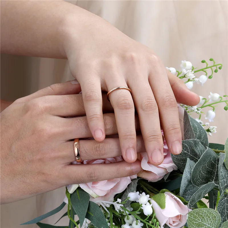 Tigrade 2/4/6mm 18K Roségold plattierter Wolframkarbid-Ehering für Frauen, massiver Verlobungsring für Liebende, Anel Modeschmuck – Detail 6