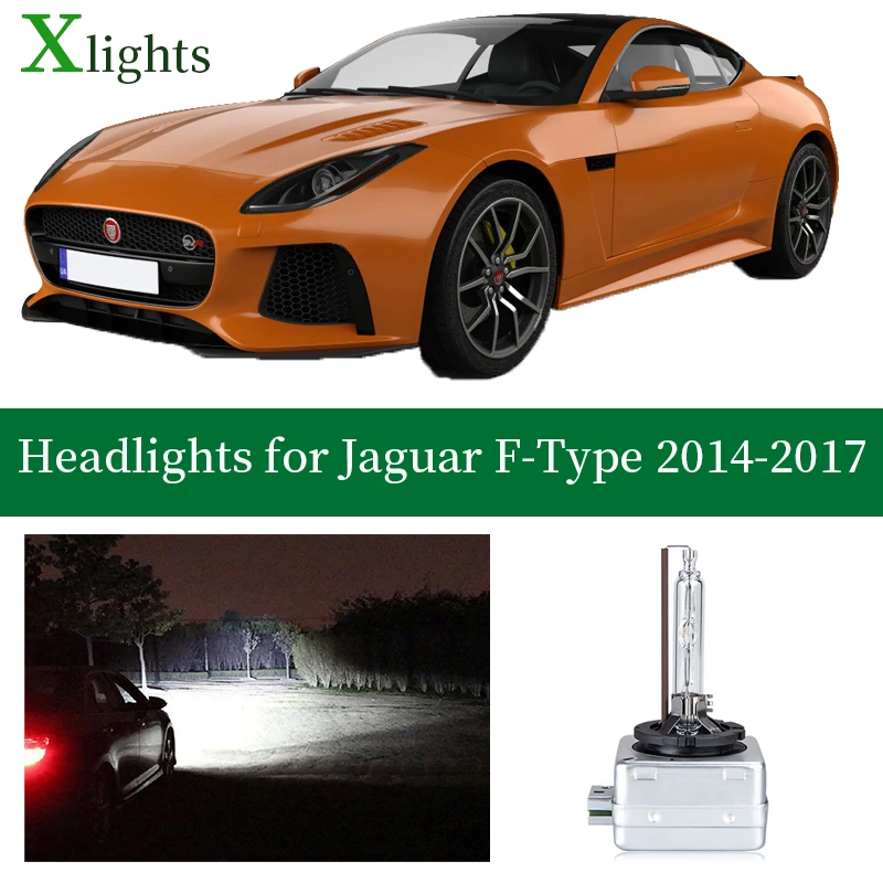 Xlights For Jaguar F-Type F Type 2014 2015 2016 2017 Kit Hid Xenon Lamp Headlight Lights Bi Xenon Projector Bulbs Low High Beam