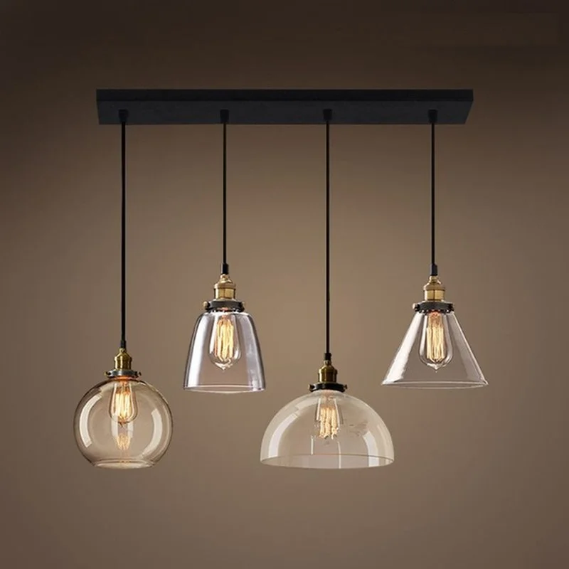 

Retro Glass Pendant Lights LED Kitchen Lights LED Lamp Hanging Lamp Ceiling Lamps Living Room Lighting Fixtures