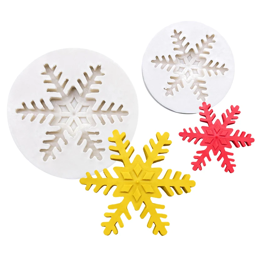 Snowflake Silicone Sugarcraft Mold Resin Tools Cupcake Fondant Cake Decorating Tools