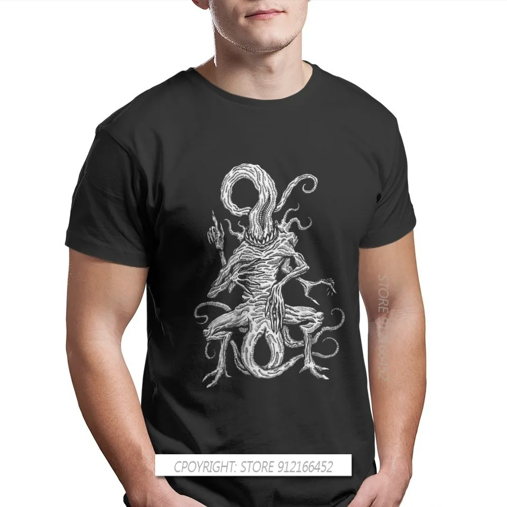 

Мужская Cthulhu Mythos Lovecraft, ужасы, большие старые футболки, топы из чистого хлопка в стиле Харадзюку с кровавым языком