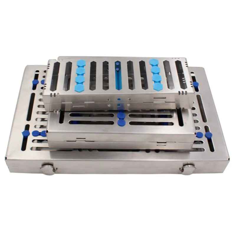 

5/10/20pcs Dental Sterilization Rack Surgical Autoclavable Sterilization Box Dental Cassette Burs Disinfection Tray Dentist Tool