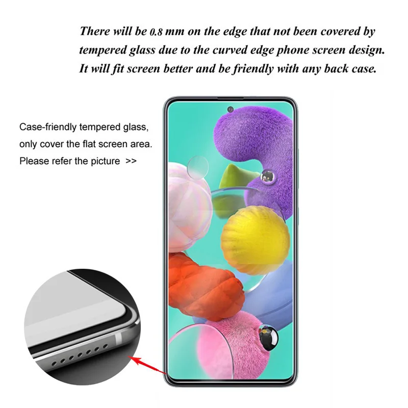3Pcs For Samsung Galaxy A51 5G Tempered Glass Screen Protector For Samsung Galaxy A51 SM-A515F A515 Film 9H Anti-Scratch Glass