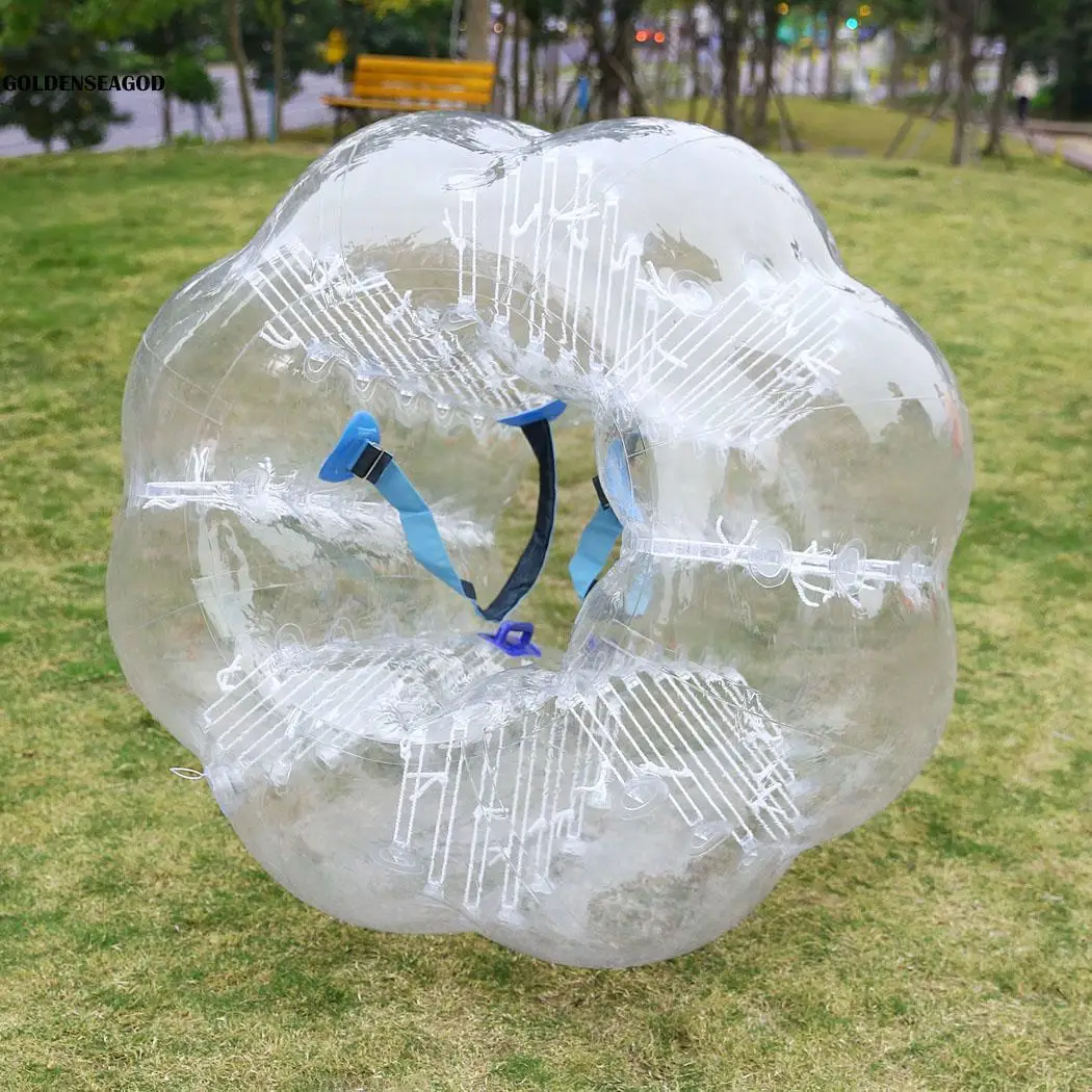 HIBADOU Inflatable Bubble Soccer Ball 1.2m 1.5m 1.7m Football Pumper Ball 100%TPU Material Inflatable Bubble Football for Adult