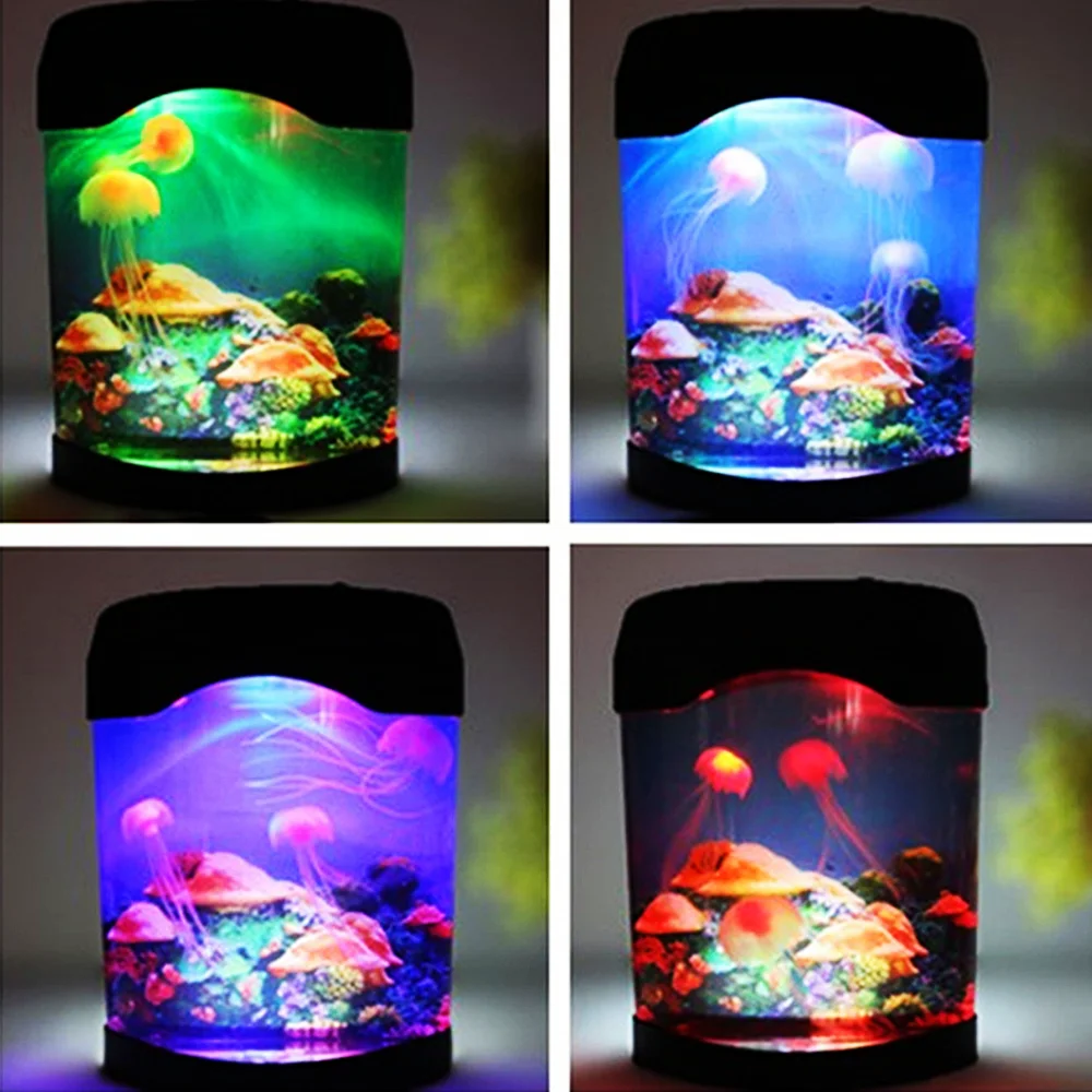 2021 Home Room Lamp Jellyfish Aquarium Novelties Lighting for Night Light Bedroom Mood  Lightings Most Sold Bedside Fancy Fish