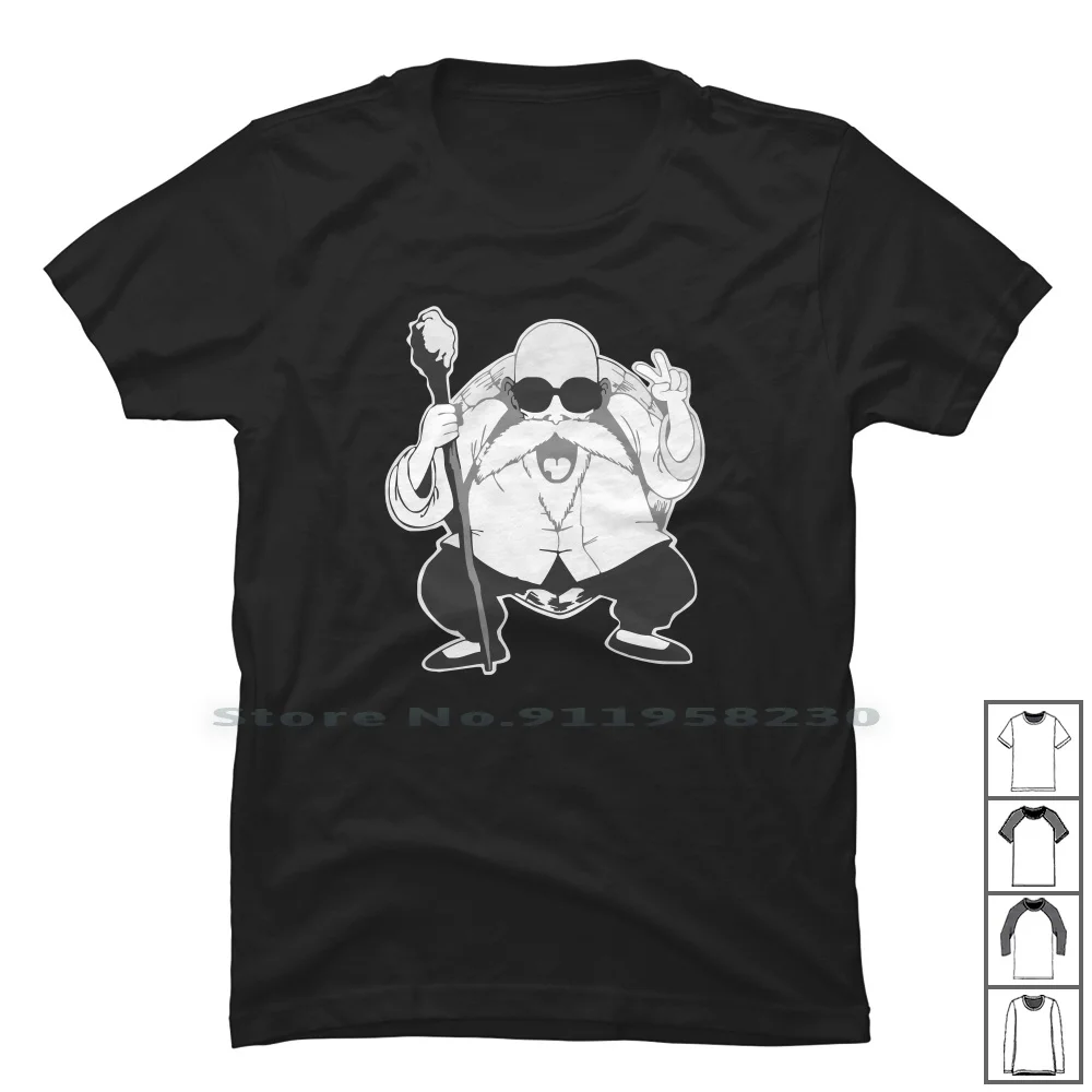 Muten Roshi Z T Shirt 100% Cotton Dragon Humor Tage Geek Ball Ten Gym Age Ra Ny Me Go