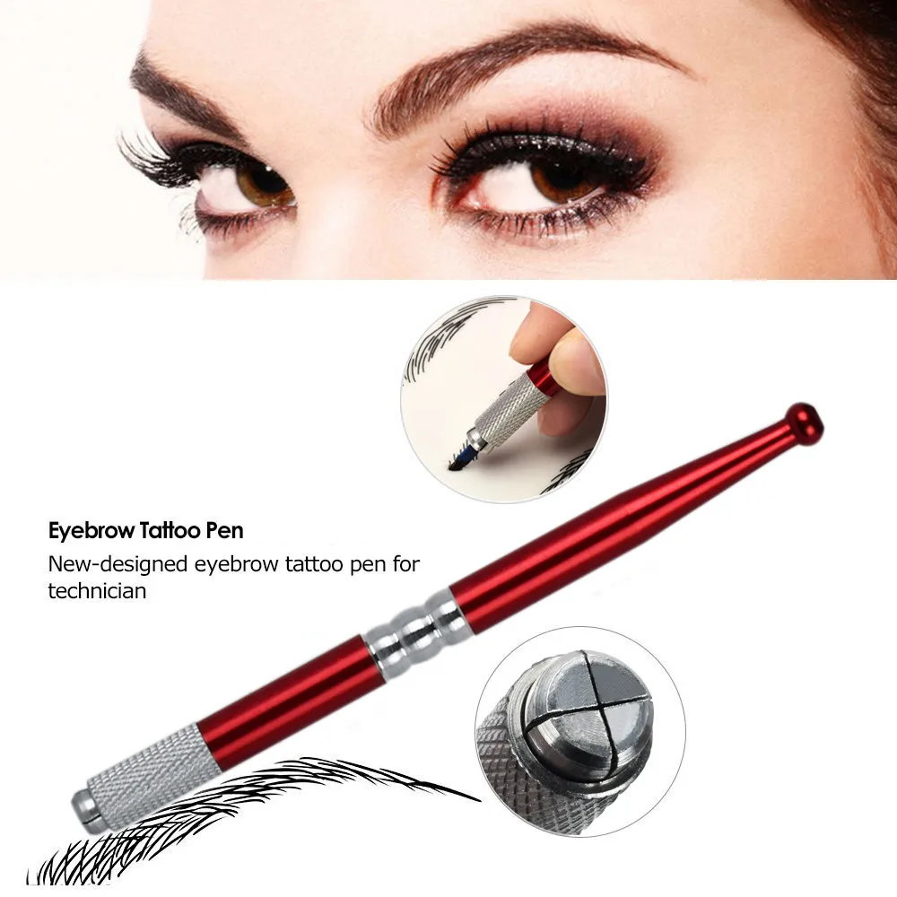 Permanente Make-Up Tattoo Praktijk Kit Wenkbrauw Microblading Kit Handmatige Pen Wenkbrauw Naald Pigment Micropigmentation Tattoo Leveranties