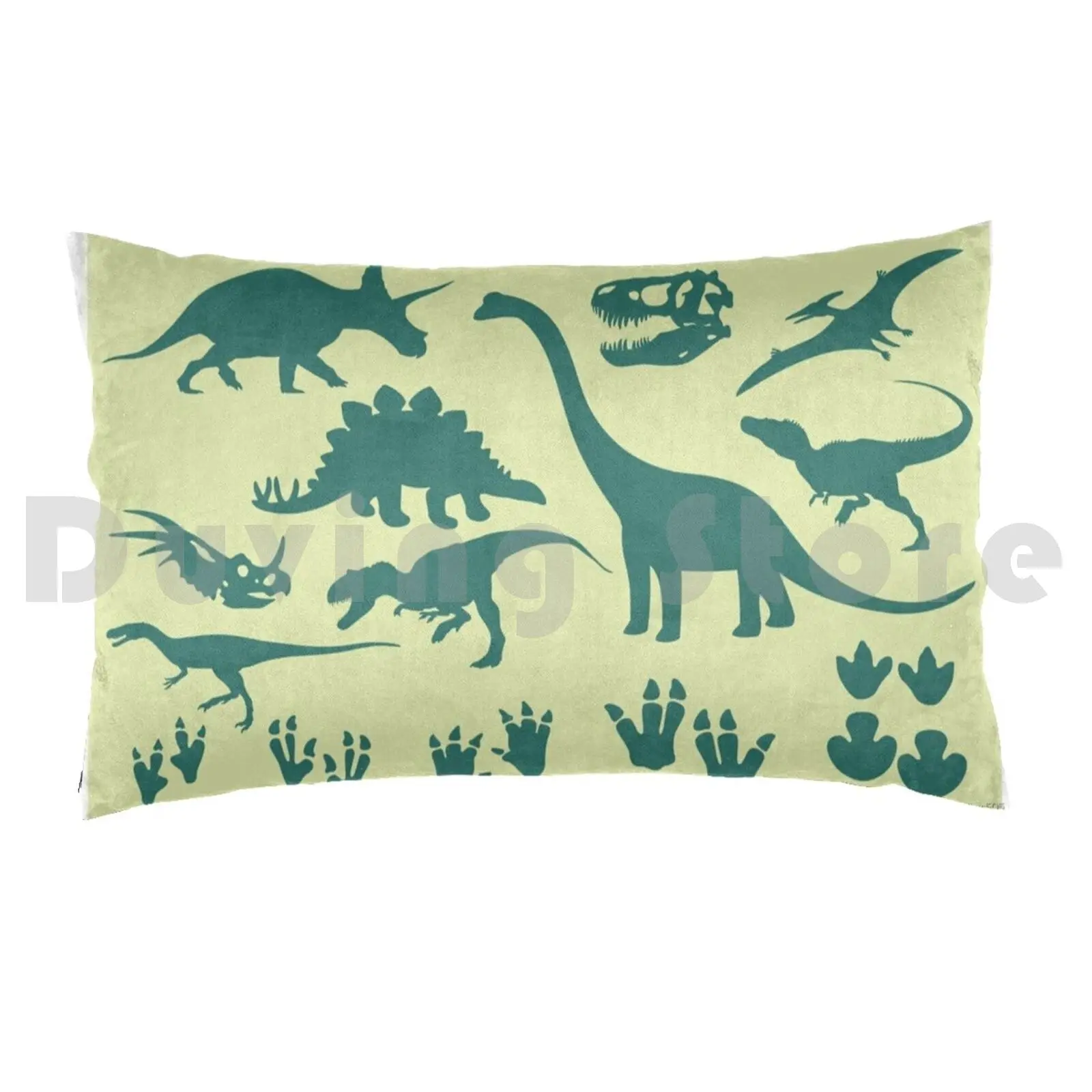 Dinosaur Icons Pillow Case DIY 50*70 Dinosaur Dino Cute Dinosaurs Funny T Rex Dinos Animal Raptor Animals