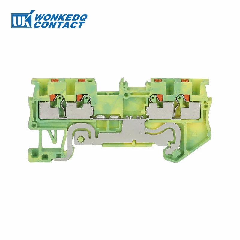PT1.5-QU-PE Ground Terminals Push-in 4-Conductor PT 1.5 QUATTRO 1.5mm² Wire Connector Din Rail Terminal Block PT 1.5-QU-PE