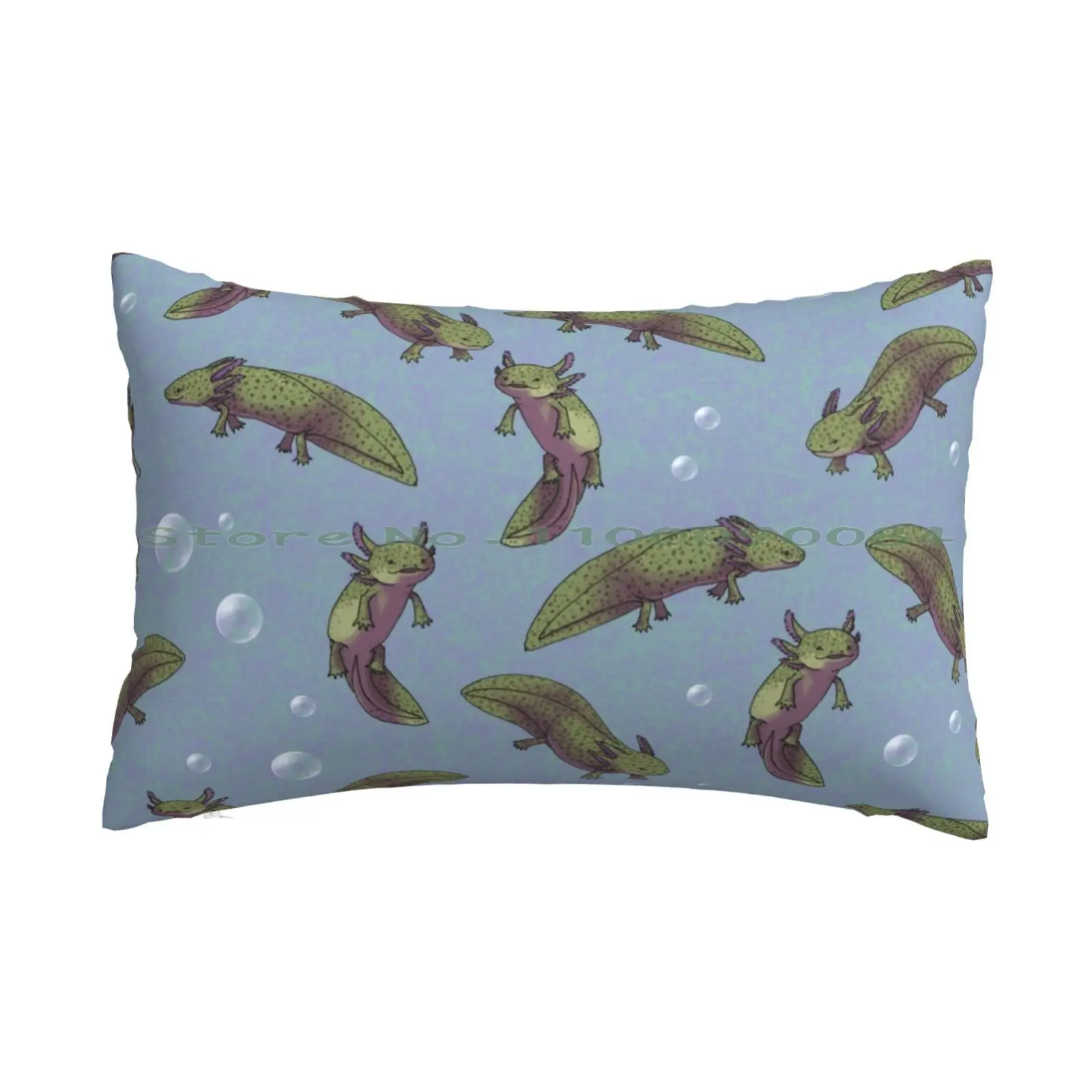 Axolotls! ( Light Version ) Pillow Case 20x30 50*75 Sofa Bedroom Baby Pink Popcorn Yellow Delicious Nutritious Crisp Fresh