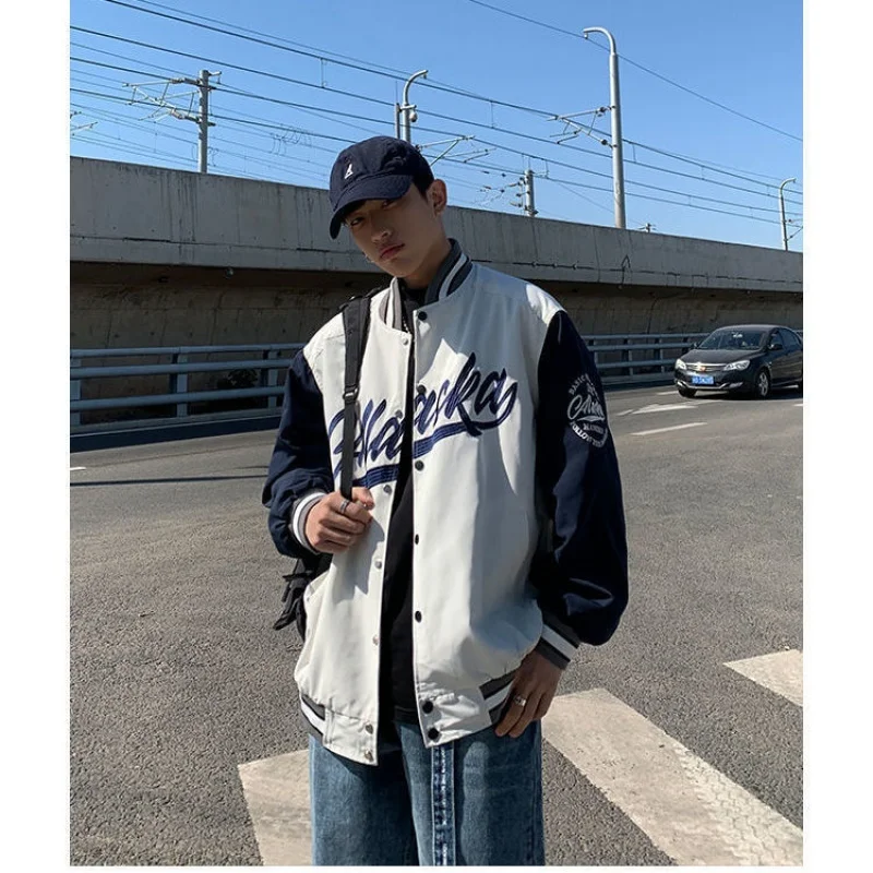 

Baseball Jacket men men's ins loose spring and autumn new personalized couple student coat women's fashion streetwear hip hop