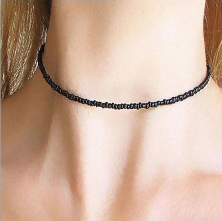 

simple choker women fashion seed beads stand of women girl for party beach travel trendy jewelry S2006