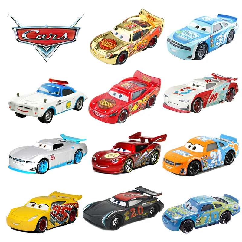 Disney Pixar Cars 2 Lightning McQueen Mater Frank Miss Fritter Jackson Storm Vehicle Diecast Metal Car Toy Brithday Gift for Boy