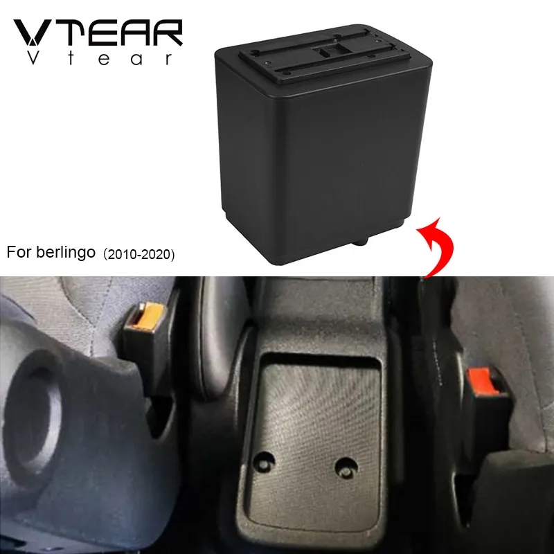 Vtear For Citroen Berlingo Peugeot Partner Tepee Car Armrest ABS Arm Rest Car-Styling Armrest Box Center Console USB Accessories