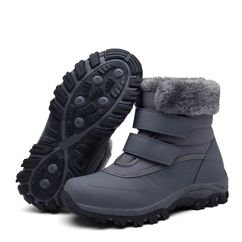 Stivali da neve in pelliccia calda con zampa antiscivolo Sneakers invernali calzature da esterno per bambini stivale imbottito impermeabile