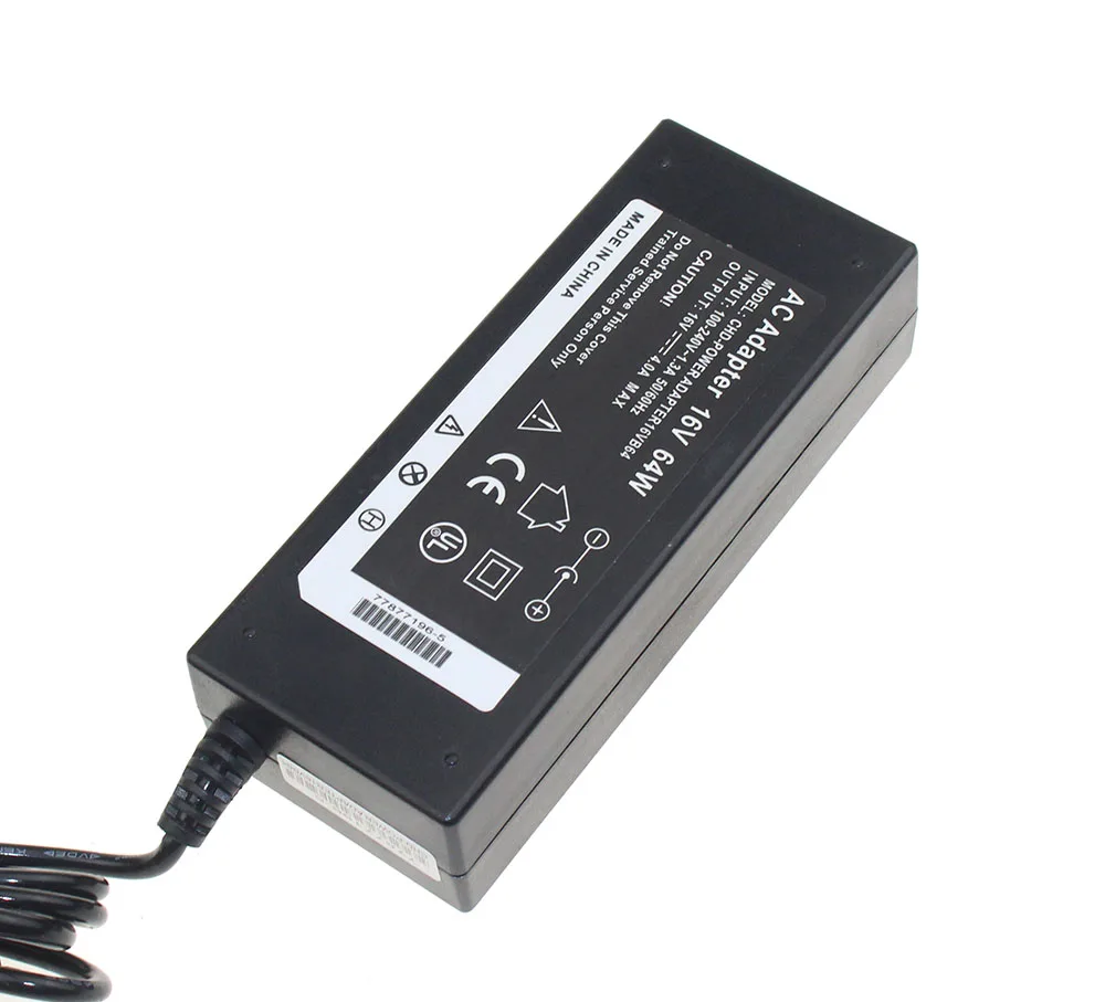 อะแดปเตอร์สำหรับสายชาร์จ AC แล็ปท็อปจอแอลซีดี16V 4A 5.5*2.5/5.5*2.1mm ที่ชาร์จไฟแบบสลับ16V 4A 64W AC DC