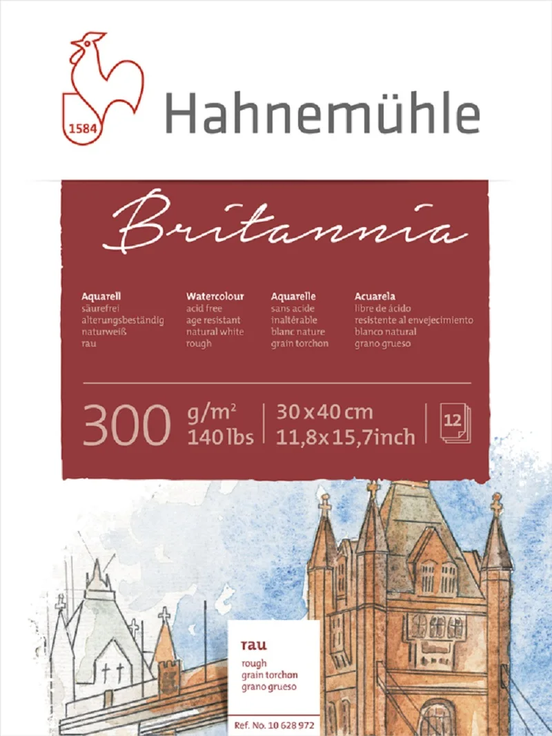 German Hahnemuhle watercolor book thick, medium and fine 300g watercolor gouache pencil crayon painting acuarela paper