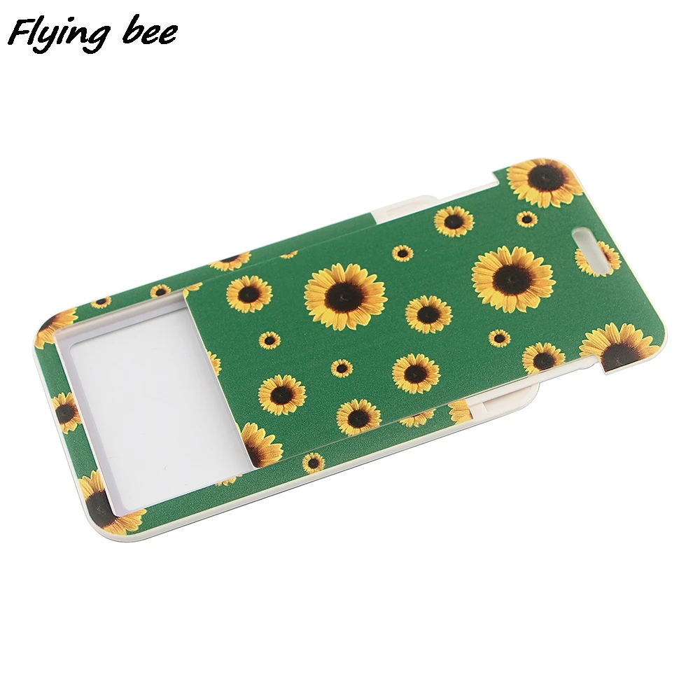 Flyingbee X1380 soporte para insignia de identificación, girasol verde oculto para discapacitados, cordones de moda Unisex, llavero, joyería