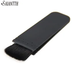 SAIANTTH Italy style Kabuki brush goat hair black Flattened handle makeup brushes long short blush tool maquiagem face cosmetic