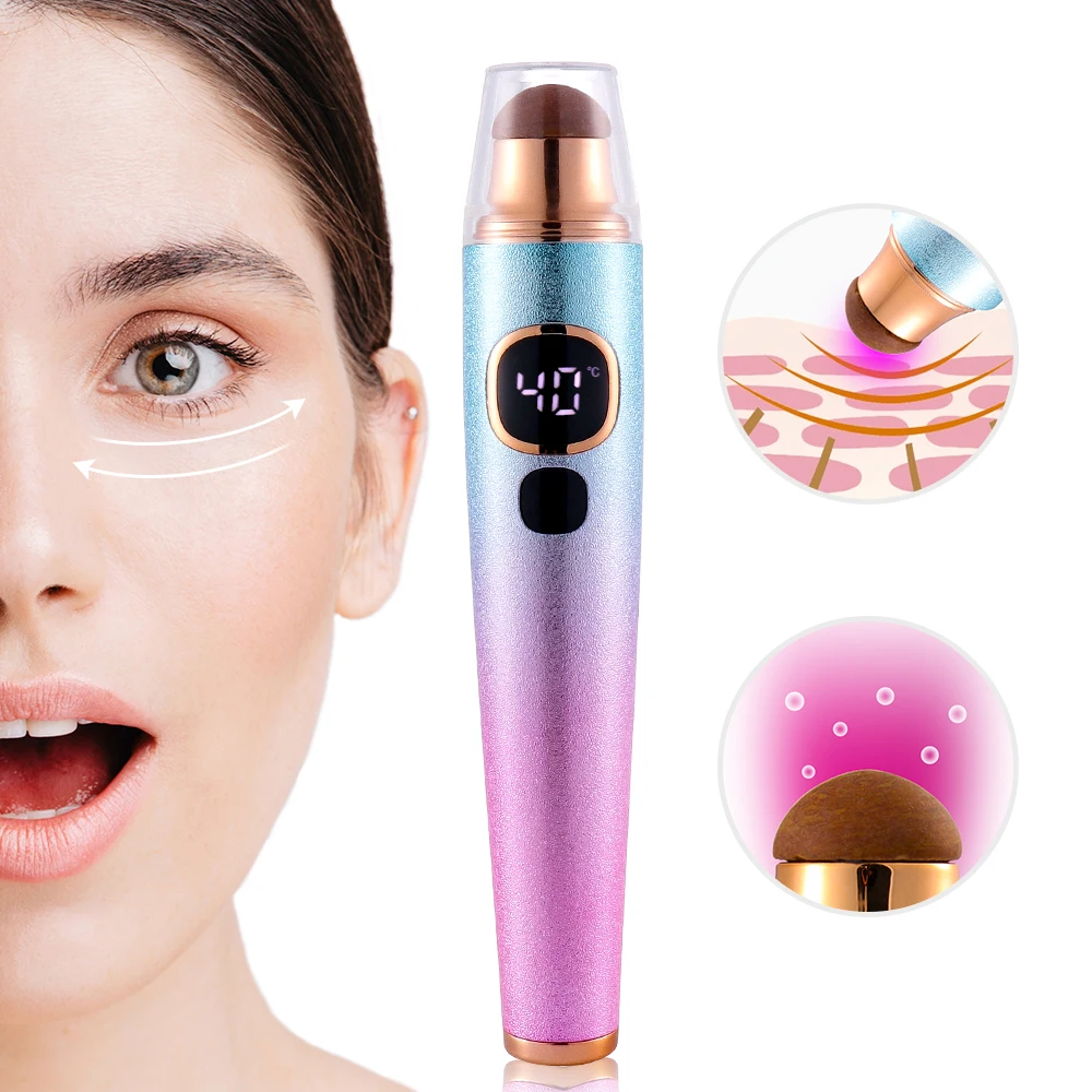 Stone Needle Eye Massager Heat Tool/Meteorite Wand Roller Pen Reduce Wrinkle Fatigue Puffiness Dark Circles Acupuncture Therapy