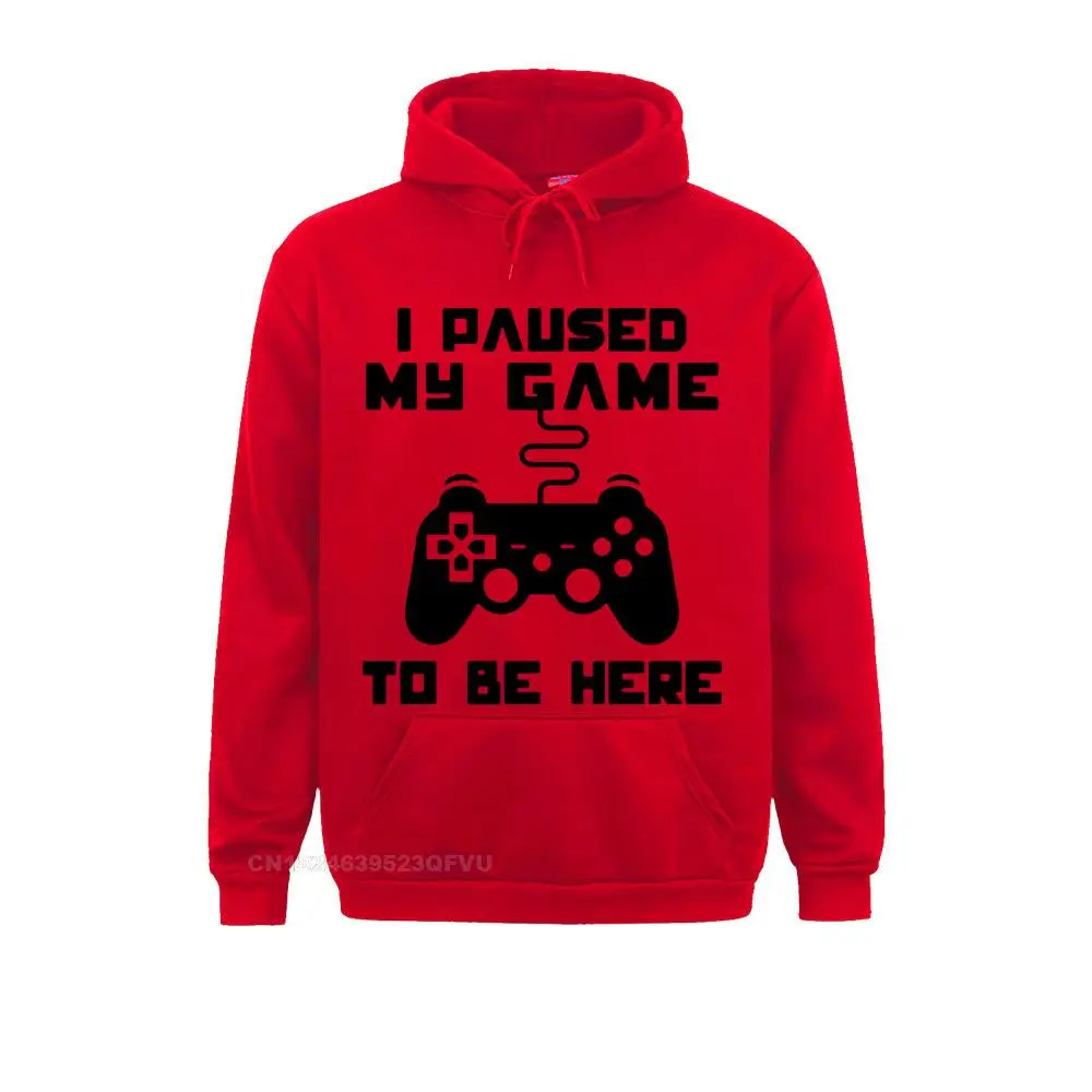 I pause My Game To Be Here-Sudadera con capucha para hombre, divertida Sudadera con capucha para jugador de videojuegos, Humor, broma, Tops con estampado de letras