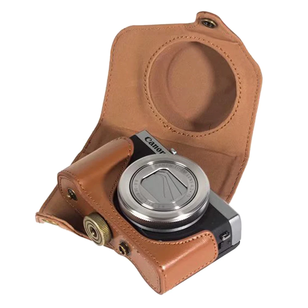 Чехол-сумка для камеры из искусственной кожи для Canon Powershot G7 X G7X Mark II III (G7XII G7XIII) mark2 mark3 G7X2 G7X3