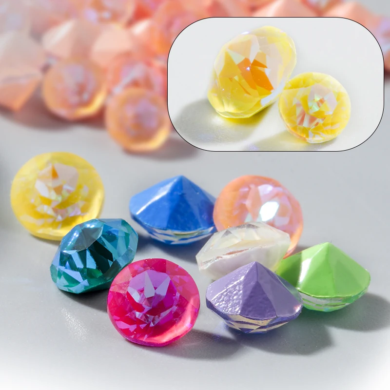 50Pcs 4/5/6MM Xirius Rhinestone Loose Nail Art Gemstone Small Size Crystal Culet Rhinestone Colorful Diamond for Crafts