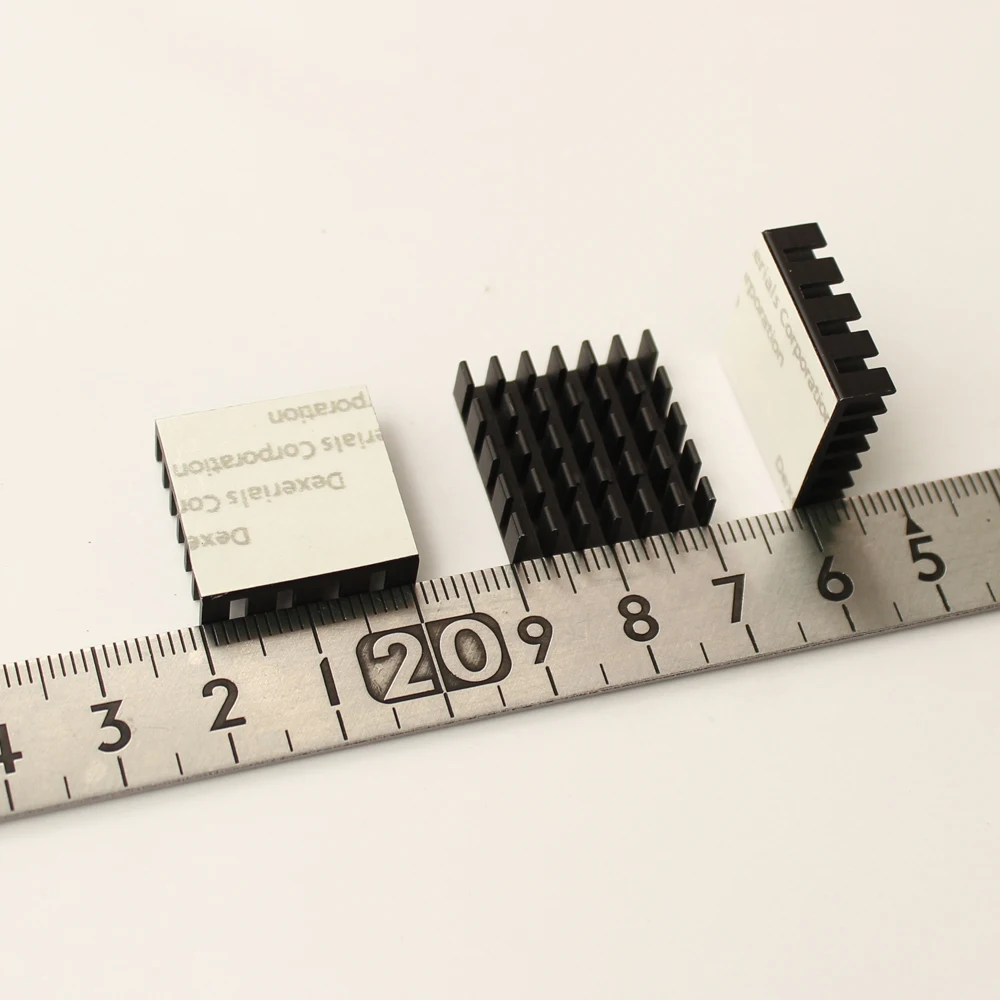 5/10Pcs/Lot 20x20x6 mm Aluminum Radiator Heat Sink Extrusion Cooler With Thermal Tape For LM2596 LM2577 LM2576